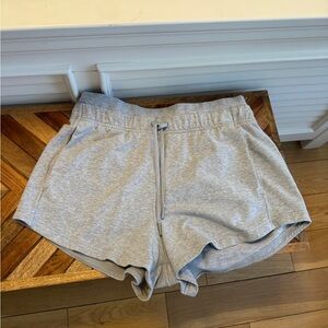 Lululemon High Rise Inner Glow Sweat Shorts 3" Heathered Core Light Gray Size 8